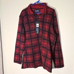 Mack Russo Red and Black Men’s Pullover Size XL NWT